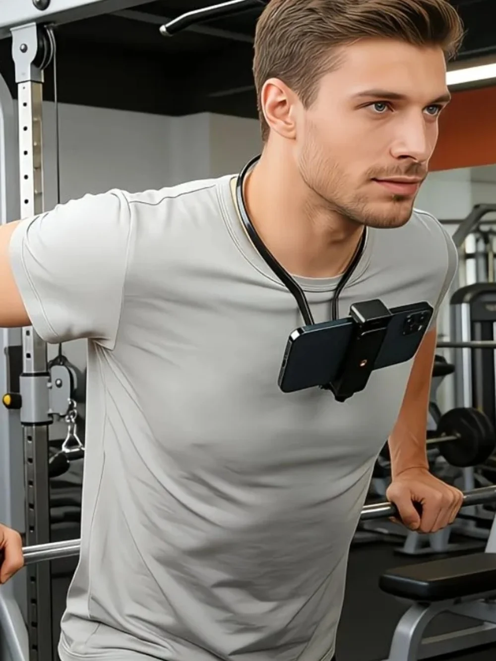 Universal Black Phone Neck Mount Holder for phones - Hands-Free Wearable